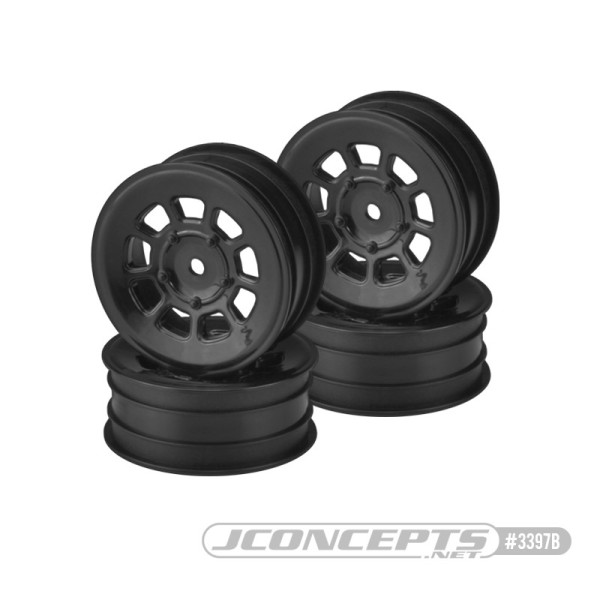 1:10 2WD Frontfelgen „9 shot" schwarz, JConcepts