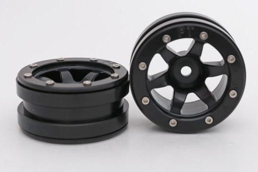 METSAFIL 1.9" PT-Wave schwarz/schwarz Beadlock-Felgen