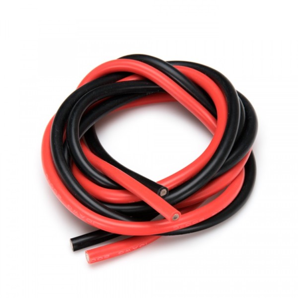 Silikonkabel 5,26mm² (10AWG) rot & schwarz (je 1m)