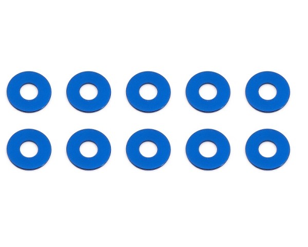 Unterlegscheiben 3 x 7.8 x 0.5 mm, Alu, blau