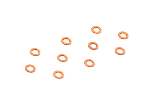 Unterlegscheibe 3mm X 5mm X 0,5mm, Alu (10) Orange