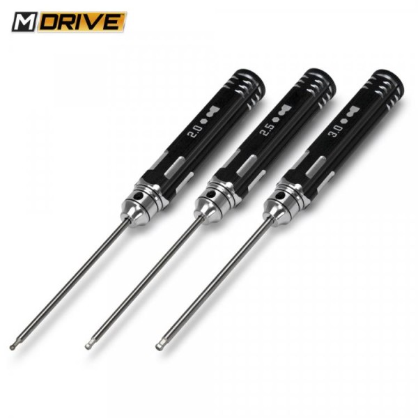 Innensechskantschlüssel Set KUGEL 2,0 / 2,5 / 3,0mm, MDRIVE