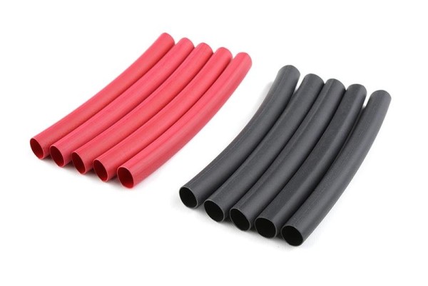 Schrumpfschlauch - Ø6.4mm - Rot + Schwarz - 10 St. x 70mm