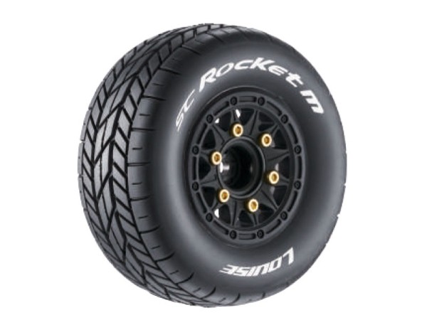 SC-Rocket Reifen M soft auf Felge schwarz 12/14/17 mm (2)