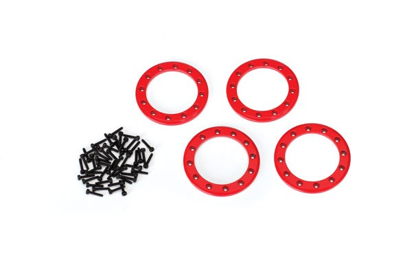 Beadlock Rings Rot (1.9') Alu (4) + Schrauben