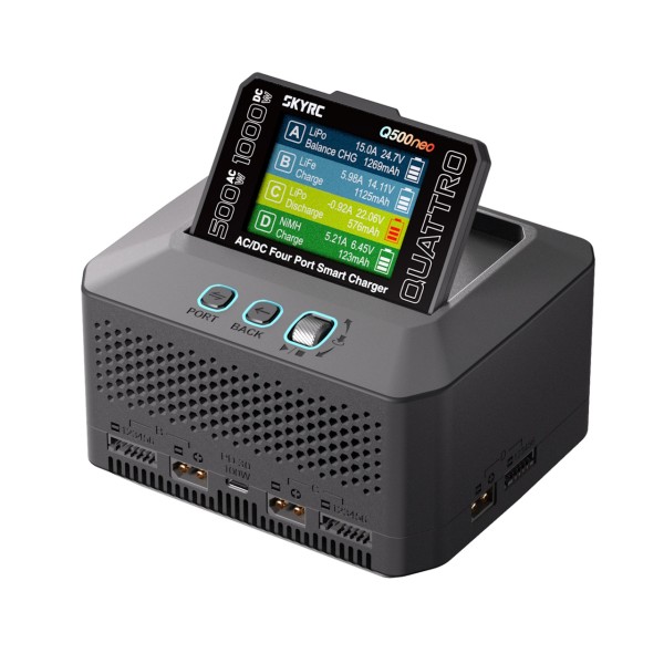 SkyRC Q500neo Quad Ladegerät (2x 15A/2x25A/ 500/1000W) 12/230V