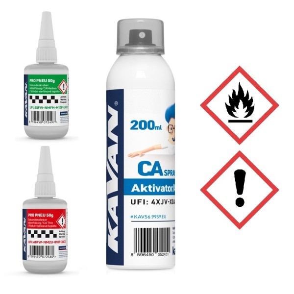 Reifenkleber Set mittel & dünn (2x50g) + Aktivator-Spray 150ml