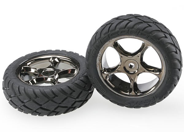 1:10 Anaconda 2,2" Frontreifen Buggy black chrome (Stift-Aufnahme)