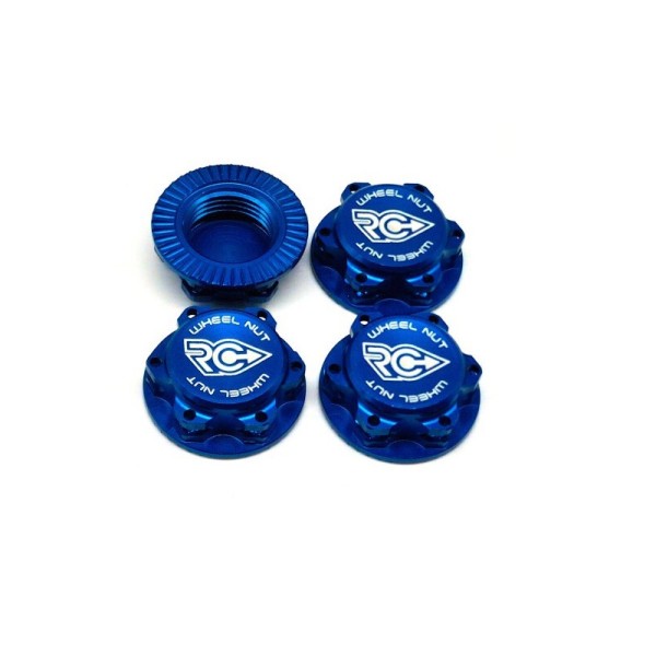 RC-Project 17mm Radmutter geschlossen, Feingewinde M12x1, blau (4)