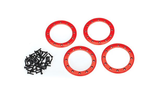 Beadlock Rings Rot (2.2') Alu (4) + Schrauben