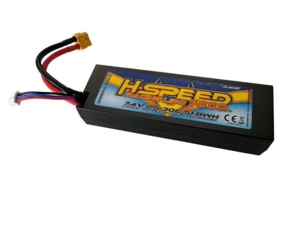 7,4V 7000mAh 30C (h25,1mm) Hardcase LiPo, H-Speed