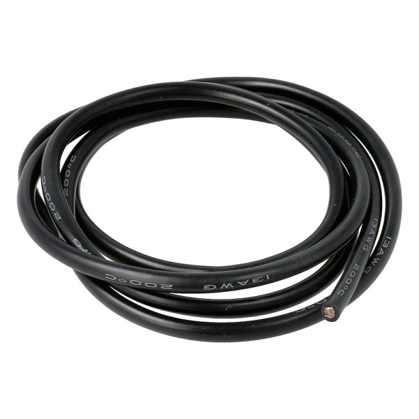 Silikonkabel 2,6mm² (13AWG) "ultrasoft" schwarz, 1 Meter, Hobbywing