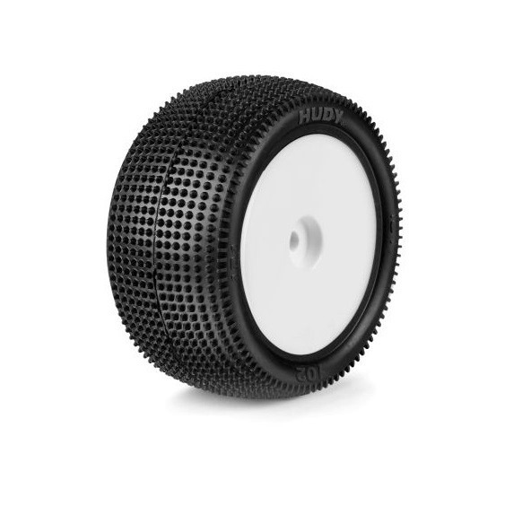 1:10 Hudy 102 2/4WD CARPET Heck-Kompletträder (2)