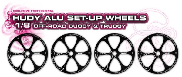 Aluräder für 1:8 Buggy Setup-System Rubber