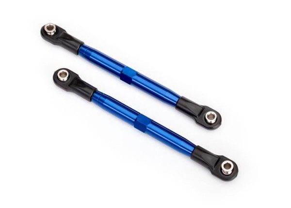 L/R Gewindestange Camber 87mm vo/hi Alurohr blau eloxiert