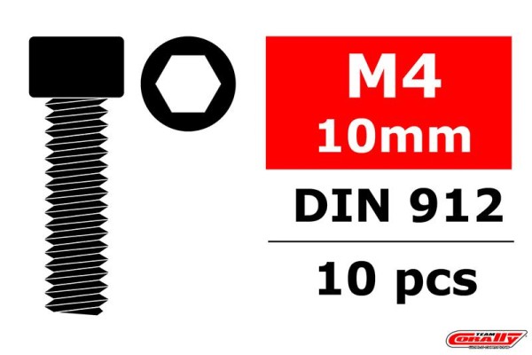 M4x10 Zylinderkopfschraube Innensechskant (10)