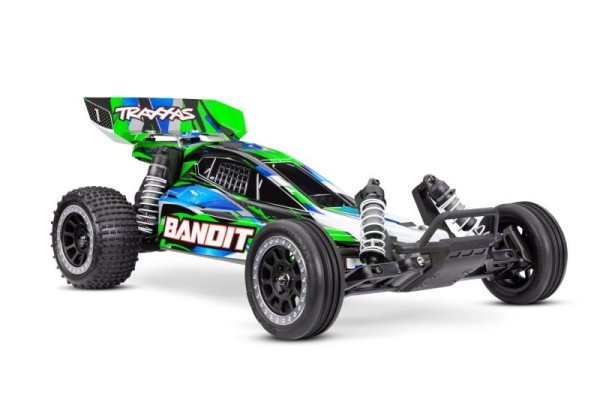 TRAXXAS Bandit HD 2WD Buggy RTR grün (mit Akku und 4A USB Lader)