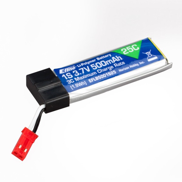 E-flite 1S 3,7V 500mAh 25C LiPo-Akku m. BEC Stecker