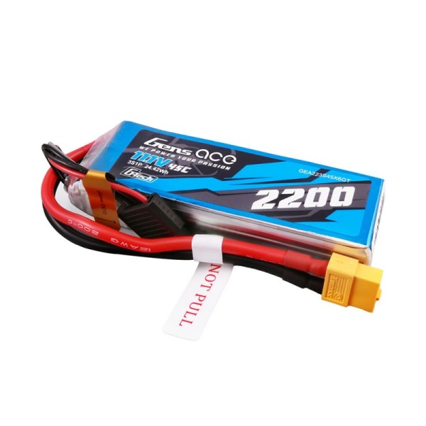 11,1V 2200mAh 45C (XT60) G-Tech LiPo, GensAce