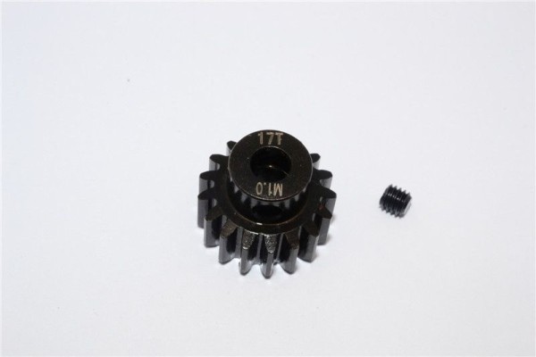 GPM Steel Motor Gear (17T) - 1Pc Schwarz