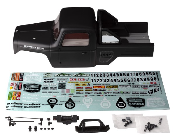Element RC Enduro Ecto schwarz (2) Body Set, painted