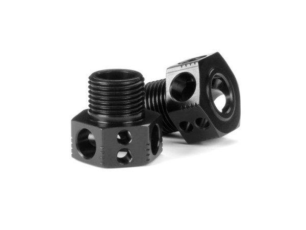 Alu Wheel Axle Offset "+4mm" - Lightweight - Black Coated (2)