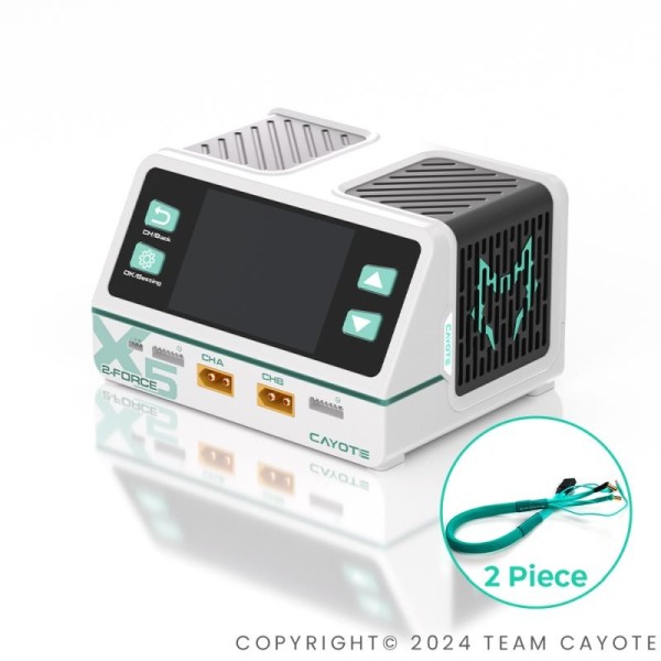 CAYOTE 2-Force X5 Lader (2x AC 500W / DC 700W) m. Ladekabeln