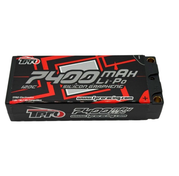 7,6V 7400mAh 120C Mid-Size Shorty HV LiPo, TPro