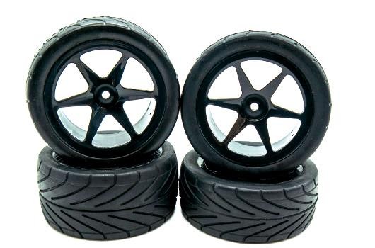 Radset 1:10 4WD Buggy "Arrow" Schwarz, 7-Spoke Felgen