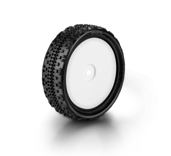 1:10 Hudy 101 2WD Front-Kompletträder Carpet (2)