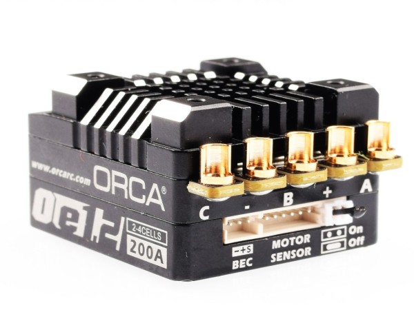 ORCA OE1.2 2-4S 200A ESC Brushless Speed Controller 1:8