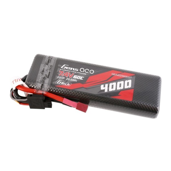 7,4V 4000mAh 60C (h23,0mm) G-Tech Hardcase LiPo, GensAce Bashing