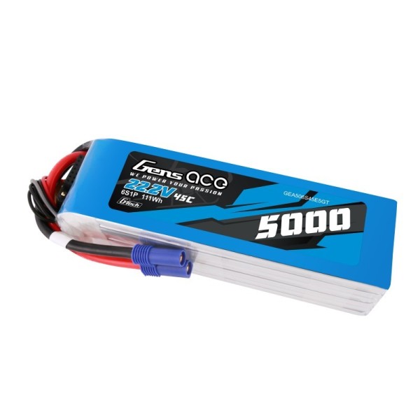 22,2V 5000mAh 45C (EC5) G-Tech LiPo, Gensace