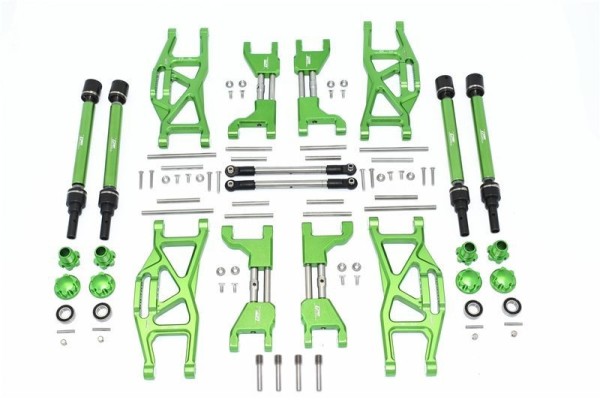 GPM Alu F&R Upr+Lwr Arms+F&R Adj Cvd Dr Sft+Sechskant+Wh Loc
