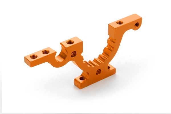 T4F Alu Bulkhead Unten - Einstellbar -Vorne Links - Orange