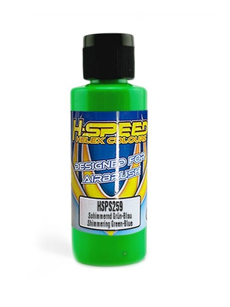 Lexan Airbrush Farbe 60 ml Schimmernd Grün-Blau / Green-Blue