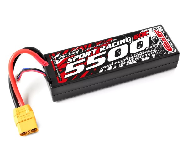 7,4V 5500mAh 60C (XT90) (h25mm) LiPo, Team Corally