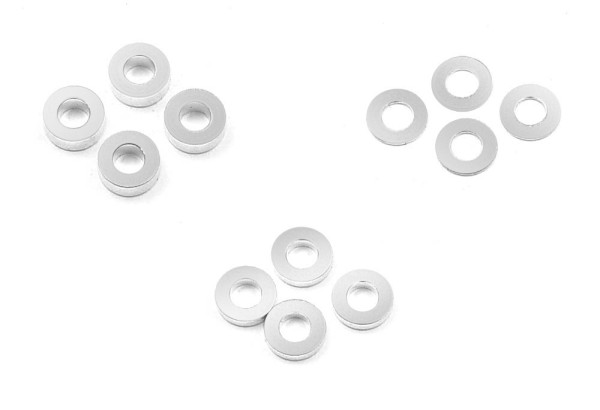 Unterlegscheibenset (0,5mm, 1,5mm, 2,5mm), Alu (10)