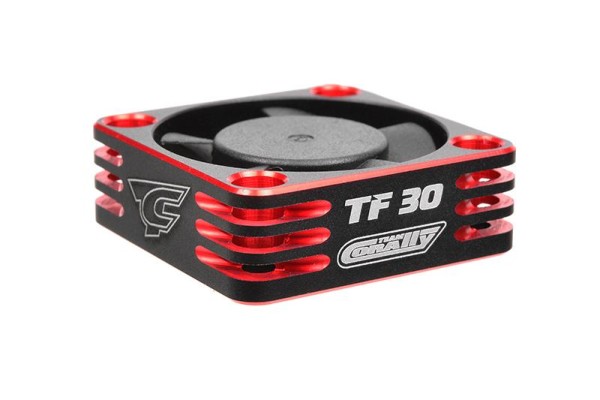 Corally TF-30 30mm Ultra High Speed Ventilator Alu, schwarz/rot