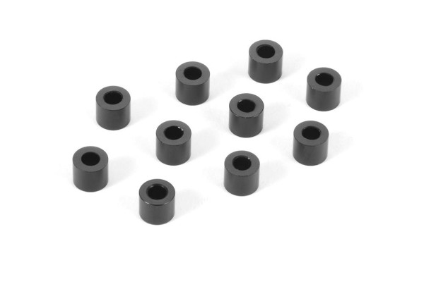 Unterlegscheibe 3x6x5,0mm, Alu Schwarz (10)