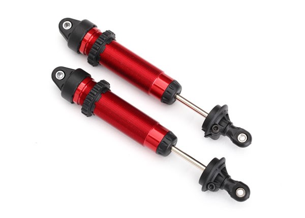 Dämpfer GTR 139mm rot Alu (gebaut ohne Federn) hi Gewinde (2