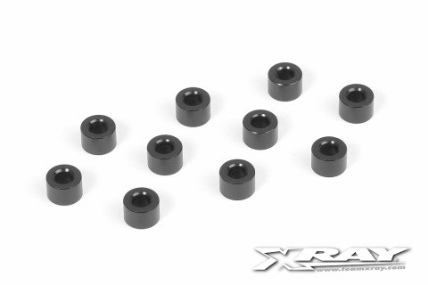Unterlegscheibe 3x6x4,0mm, Alu Schwarz (10)