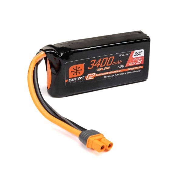 11,1V 3400mAh 50C G2 Smart LiPo Trail Pro IC3