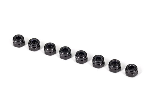 Muttern 3mm Nylon-Lock schwarz (8)