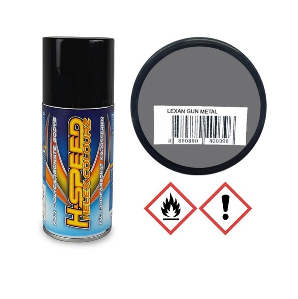 Lexanfarbe "gun metall" 150ml