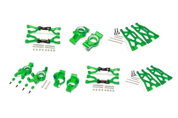 GPM Alu Querlenker - und Radträger Set für X-Maxx, grün