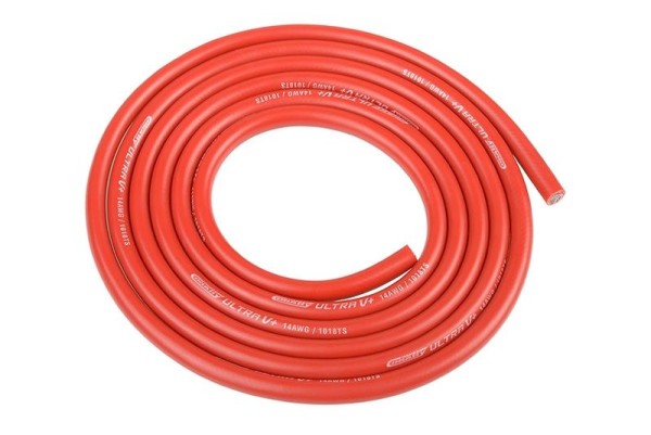 Silikonkabel 2,28mm² (14AWG) Rot - Extrem hochflexibel -