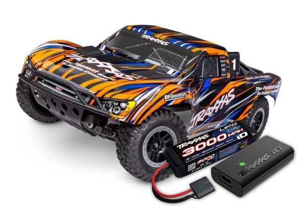 Traxxas Slash HD 2WD BL-2S clipless orange RTR (mit 2S LiPo + USB-Lader )