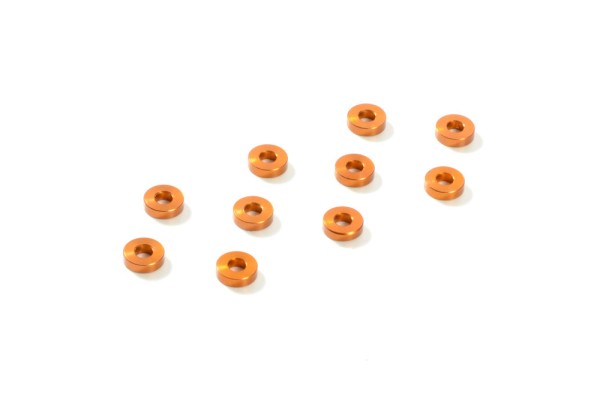 Unterlegscheibe 3mm X 7mm X 2,0mm, Alu Orange (10)