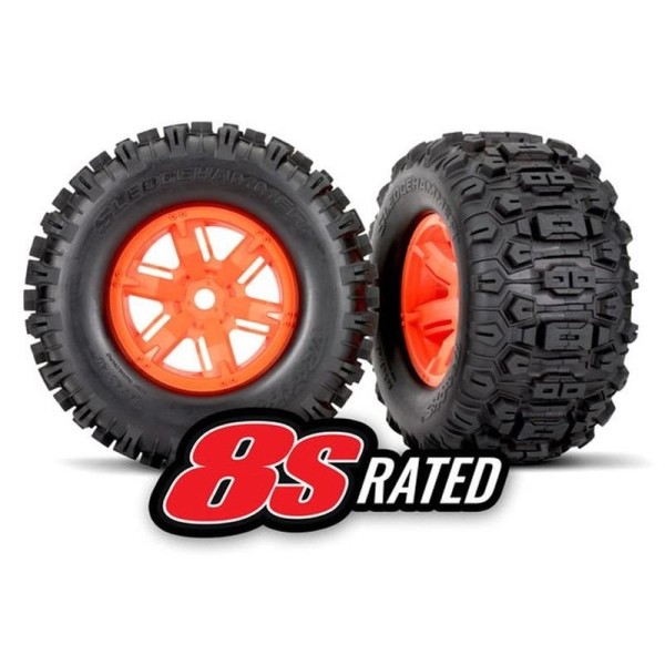 X-MAXX Komplettrad "Sledgehammer", orange (2 Stück)
